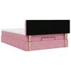 vidaXL Ottoman-Bett mit Matratze & LEDs Rosa 140x190 cm Samt