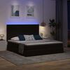 vidaXL Bett mit LED-Lichtleisten Schwarz 180 x 200 cm Samt
