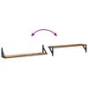 vidaXL Wandregale 2 pcs Altholz 80 x 15 x 15,5 cm Holzwerkstoff