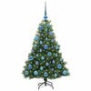 vidaXL K&uuml;nstlicher Weihnachtsbaum mit 150 LEDs Gr&uuml;n 120 cm PE und PVC