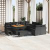 vidaXL Garten-Sofa-Set mit Kissen mit Speicher 13 pcs Schwarz