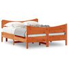 vidaXL Massivholzbett ohne Matratze Wachsbraun 140x190 cm Kiefernholz