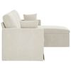 vidaXL Sofa Creme 198 x 134 x 80 cm Samt
