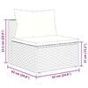 vidaXL 7-tlg. Garten-Lounge-Set mit Kissen Braun Poly Rattan