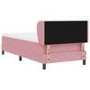 vidaXL Boxspringbett mit Matratze mit Kopfteil Rosa 90 x 200 cm Samt