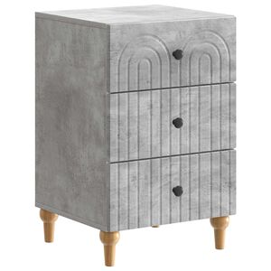 vidaXL Nachttisch Betongrau 43x 41 x 66,5 cm Holzwerkstoff