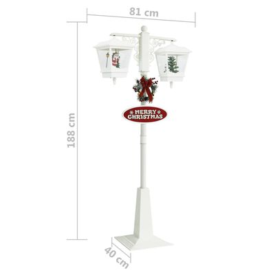vidaXL Weihnachts-Straßenlampe mit Weihnachtsmann 81x40x188 cm PVC
