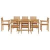 vidaXL Garten Essgruppe 9 pcs Braun Massivholz Teak