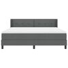 vidaXL Boxspringbett mit Matratze Dunkelgrau 200 x 180 cm Polyester