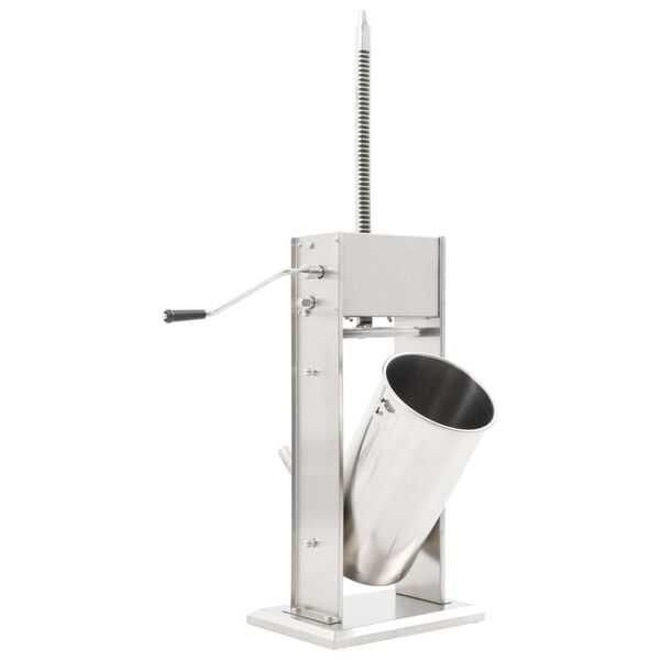 vidaXL Manueller Wurstfüller Silbern 15 L Edelstahl