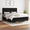 vidaXL Boxspringbett mit Matratze Schwarz 180x200 cm Stoff