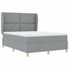 vidaXL Boxspringbett mit Matratze Hellgrau 200 x 160 cm Stoff