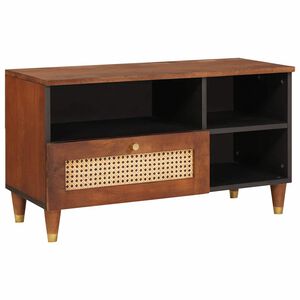 vidaXL TV-Schr&auml;nk mit Regal Braun 80 x 33,5 x 46 cm Massivholz Mango
