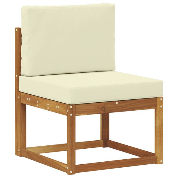 vidaXL Outdoor-Sofagarnitur mit Kissen 11 pcs Natur und Creme