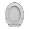 vidaXL Toilettensitz mit Absenkautomatik Quick-Release Hellgrau Oval