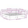 vidaXL Massivholzbett mit Regal ohne Matratze Wei&szlig; 180x200 cm Kiefer