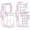 vidaXL Schminktisch 2 pcs Braun 50 x 41 x 135 cm Holzwerkstoff