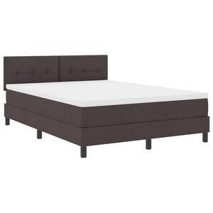 vidaXL Boxspringbett mit Matratze Dunkelbraun 140 x 190 cm Stoff