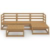 vidaXL 5-tlg. Garten-Lounge-Set Honigbraun Massivholz Kiefer