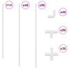 vidaXL PVC Rohr 12 pcs Wei&szlig; 12,2 x 1,8 x 500 mm Materialpp und PE