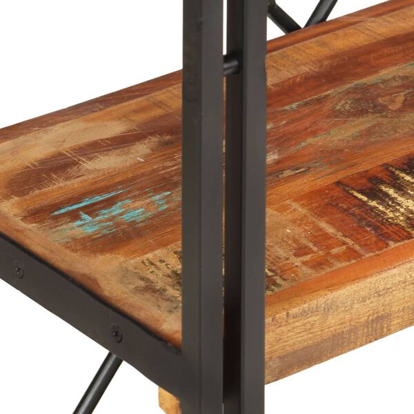 vidaXL Bücherregal 3 Fächer 60x30x80 cm Altholz Massiv