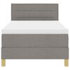 vidaXL Boxspringbett mit Matratze Taupe 100 x 200 cm Stoff