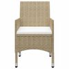 vidaXL 11-tlg. Garten-Essgruppe Beige
