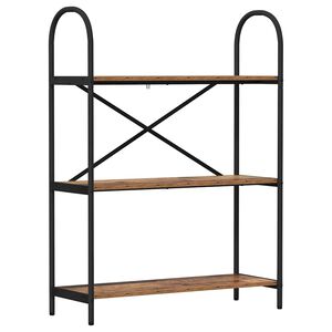 vidaXL B&uuml;cherregal 3 Ebenen 80 x 30 x 109 cm Holzwerkstoff Altholz