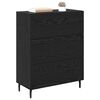 vidaXL Sideboard mit Schubladen Schwarz Eichen-Optik 69,5 x 34 x 90 cm