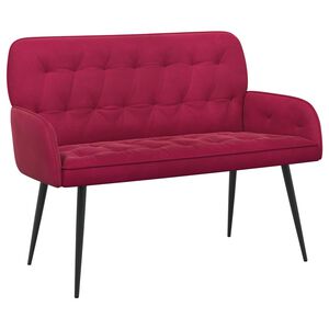 vidaXL 2-Sitzer-Sofa mit Metallbeinen 2-Sitzer Weinrot Samt
