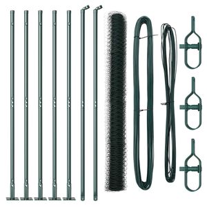 vidaXL Geschwei&szlig;ter Drahtzaun mit Betonfundament 10 x 1,4 m (B x H)