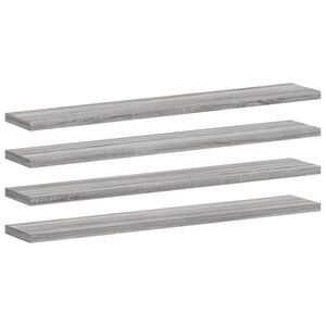 vidaXL Wandregale 4 Stk. Grau Sonoma 60x10x1,5 cm Holzwerkstoff