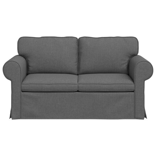 vidaXL Sofa Dunkelgrau Gesamtabmessungen: 155 x 82 x 80 cm (B x T x H)