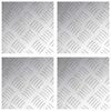 vidaXL Treppe Tritt Quadratisch 4 pcs Silber 20 x 20 cm Aluminium