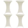vidaXL Stehtischhussen 4 Stk. Ø 80 cm Creme Stretch