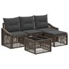vidaXL Gartensofa-set 5 stk. Grau Poly-Rattan