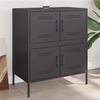 vidaXL Sideboard Schwarz 68x39x79 cm Stahl