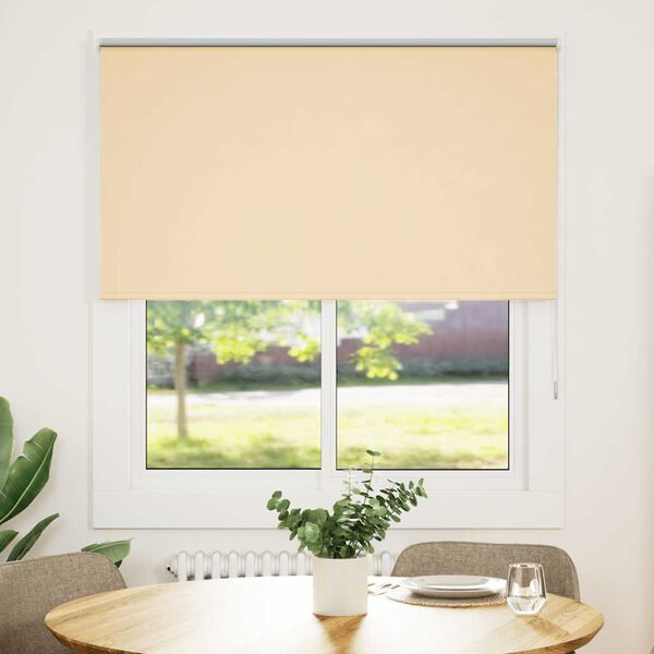 vidaXL Verdunkelungsrollo Beige 125x175 cm Stoffbreite 121,6 cm