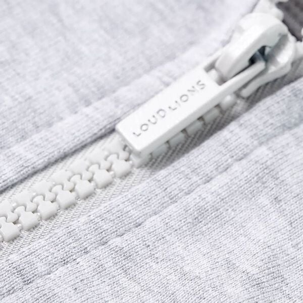 Kinder-Kapuzenpullover mit Reißverschluss Grau 92