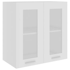 vidaXL H&auml;ngeglasschrank Lyon Wei&szlig; 60x31x60 cm Holzwerkstoff
