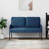 vidaXL Sofas mit Kissen 110cm Blau Sperrholz