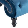 vidaXL Chaiselongue Blau Samt