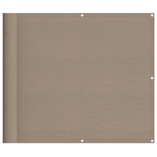 vidaXL Balkon-Sichtschutz Taupe 90x700 cm 100 % Polyester-Oxford