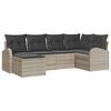 vidaXL Sofa Set 6 Stk. Hellgrau Poly-Rattan
