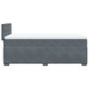 vidaXL Boxspringbett mit Matratze Dunkelgrau 90x190 cm Samt