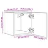 vidaXL TV-Wandschrank Grau Sonoma 30,5x30x30 cm