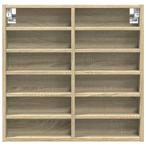 vidaXL Vitrinenschrank Sonoma-Eiche 60x8,5x58 cm Holzwerkstoff