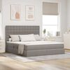 vidaXL Bett mit Stauraum und LED mit LED Taupe 160 x 200 cm Polyester