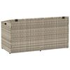 vidaXL Garten-Auflagenbox Hellgrau 110x50x58 cm Poly Rattan