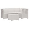 vidaXL 4-Sitzer Garten Sofa Rattan Look PP Wei&szlig;